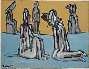 Robots, 1955. Gouache. 49 x 64 cm - maryan