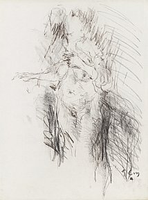 Nu, 1962. Fusain. 63 x 48 cm - Leroy