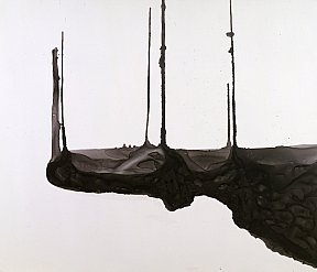 "Nature suspendue, 200 x 240-cm. Encre de chine sur toile. 2007	 - gao